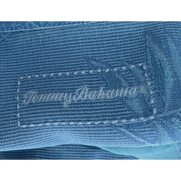 Tommy Bahama Men's L Large Blue Hawaiian Silk Shirt Short Sleeve - Picture 5 of 7